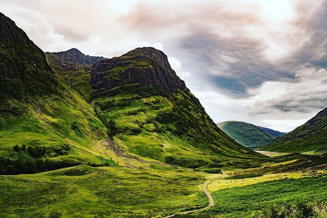 The road through Glencoe under low cloud